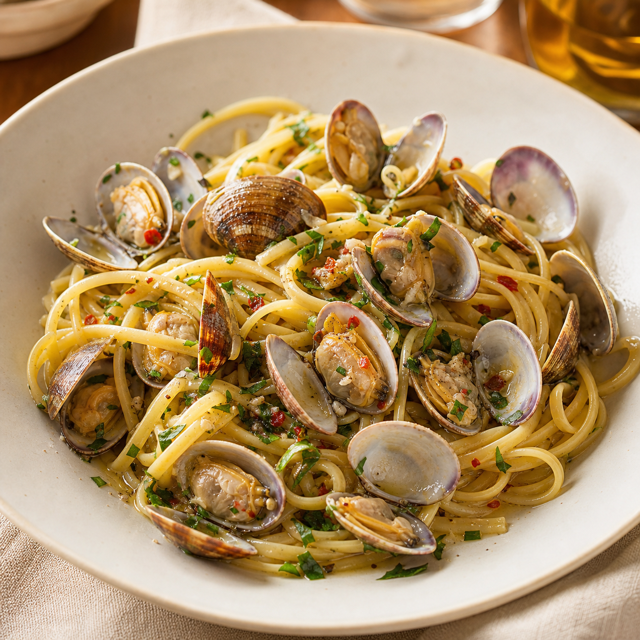 AI-generated photo of Linguine alle Vongole